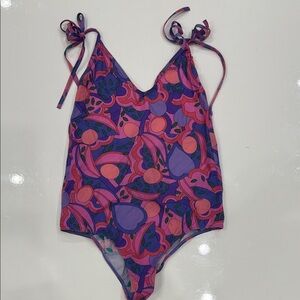 Isabel Morant One-Piece Swimsuit with Adjustable Ties Sz 40